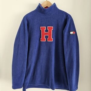 Vintage Tommy Hilfiger Turtleneck Fleece Sweater Medium 90s